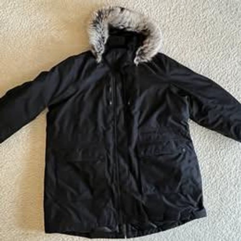 New Lands End Expedition Black Down Winter Parka Coat Women 2X Plus